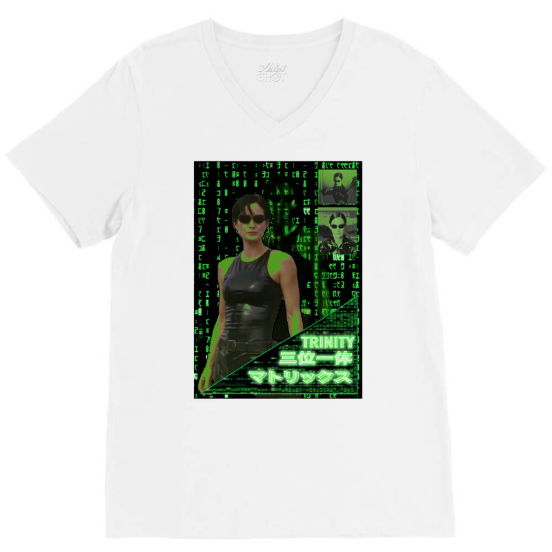 Trinity   The Matrix   Japanese V-Neck Tee by hridoyhalbex | Artistshot