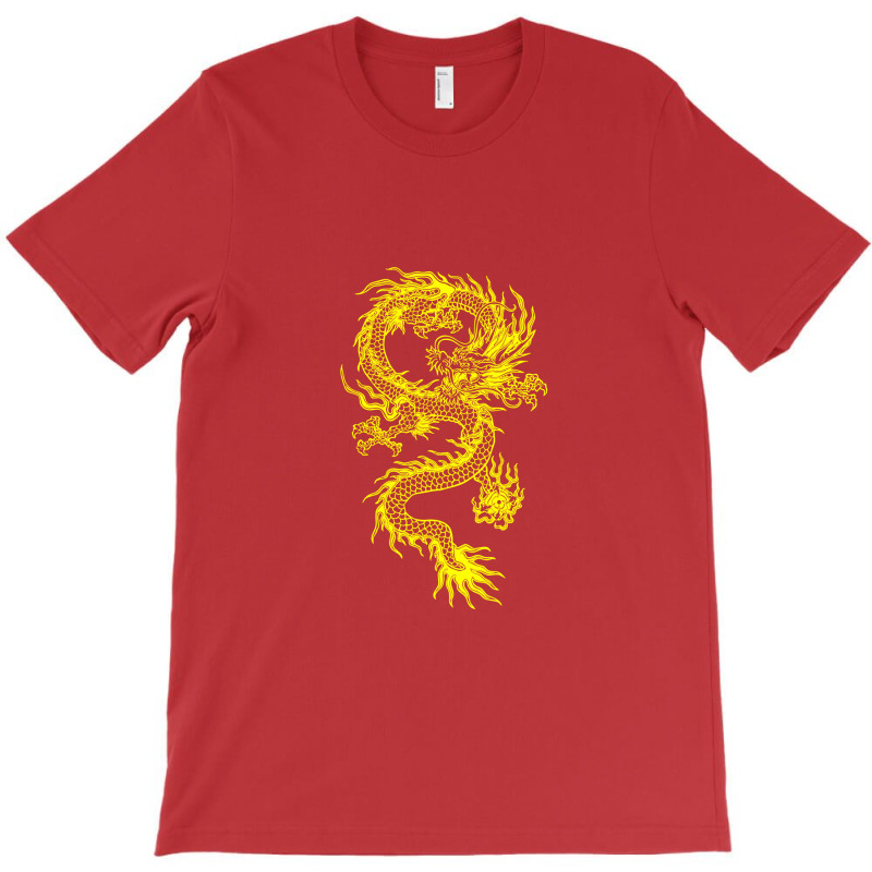 Yellow Chinese Dragon T-shirt | Artistshot