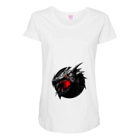 Mandala Black Dragon Maternity Scoop Neck T-shirt | Artistshot