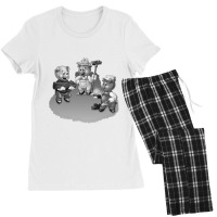 Three Little Pigs - Black And White Artwork Women's Pajamas Set | Artistshot