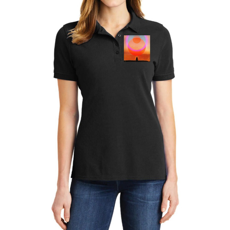 Meditation In The Desert Ladies Polo Shirt by nonot | Artistshot