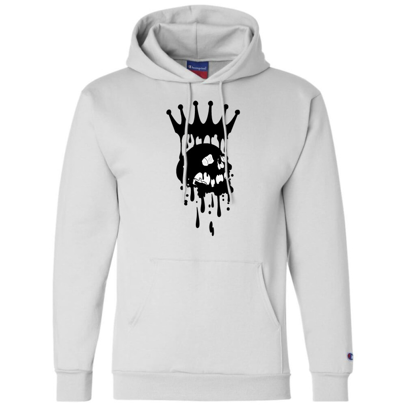 Melting Skull With Melting Crown Champion Hoodie | Artistshot