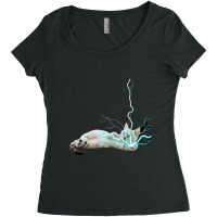 Cat Lightning   1 Women's Triblend Scoop T-shirt | Artistshot