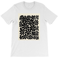 Black And White Retro Floral Art Print T-shirt | Artistshot