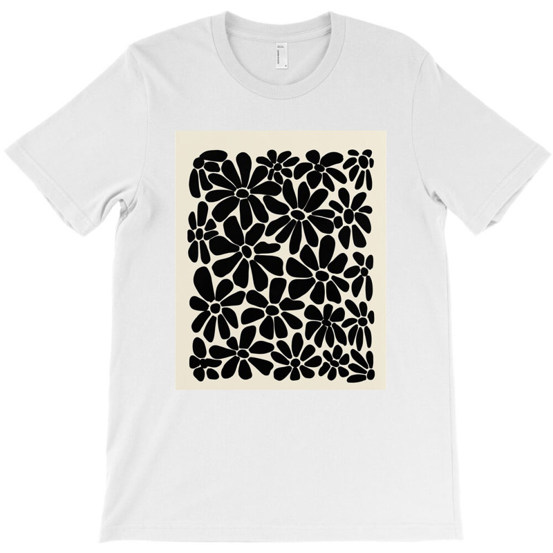 Black And White Retro Floral Art Print T-Shirt by ronaldojon | Artistshot