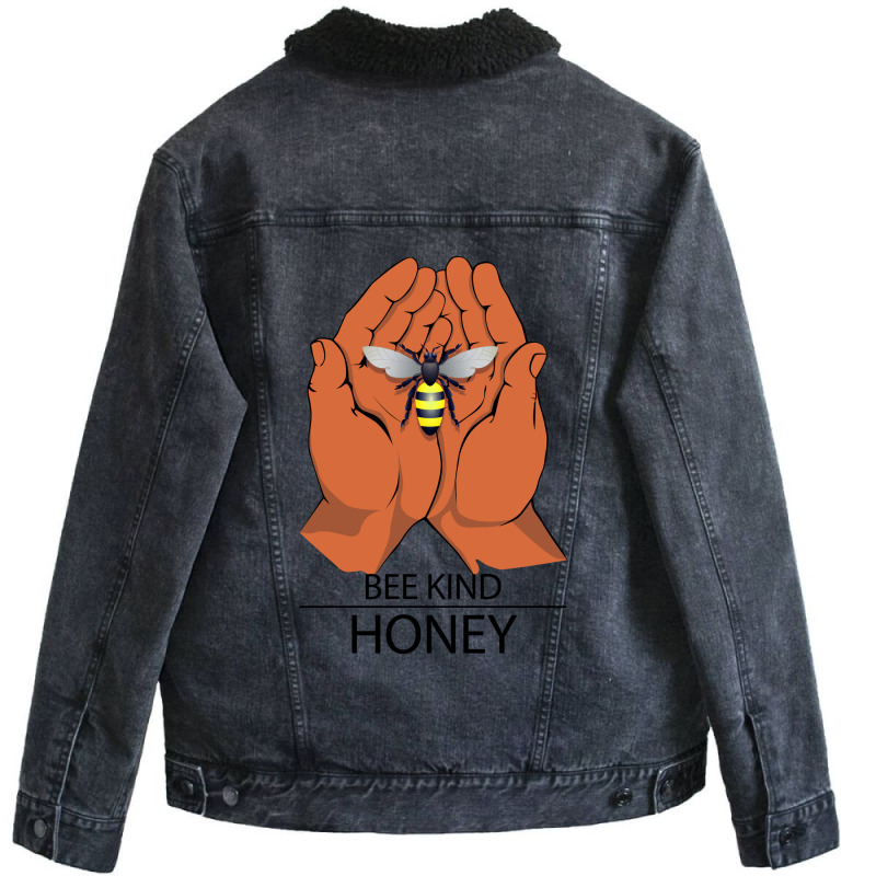 New Quote Wholesome Honey Bee Cool Vector Unisex Sherpa-lined Denim Jacket | Artistshot