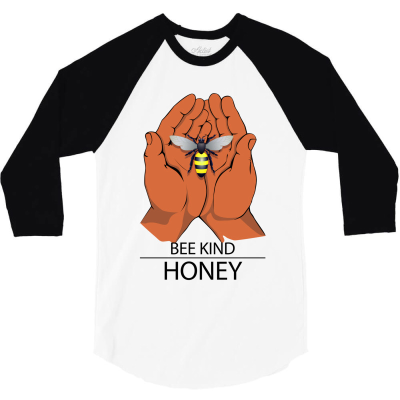 New Quote Wholesome Honey Bee Cool Vector 3/4 Sleeve Shirt | Artistshot