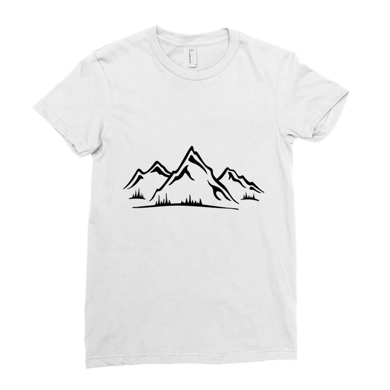 Mountain Design Ladies Fitted T-Shirt by American choice | Artistshot