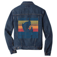 Vintage Bass Fishing Fisherman I Love It When She Men Denim Jacket | Artistshot