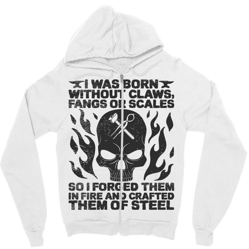 Blacksmith Forging Iron Steel Blacksmithing Gift Zipper Hoodie by efratydrexp | Artistshot