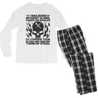 Blacksmith Forging Iron Steel Blacksmithing Gift Men's Long Sleeve Pajama Set | Artistshot