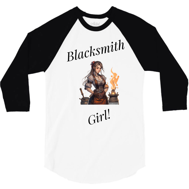 Blacksmith Girl Yellow 3/4 Sleeve Shirt by efratydrexp | Artistshot