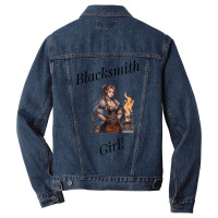 Blacksmith Girl Yellow Men Denim Jacket | Artistshot