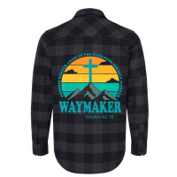 Cool Retro Vintage Waymaker Promise Keeper Miracle Flannel Shirt | Artistshot