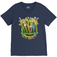 Natural Corndogs Blue V-neck Tee | Artistshot