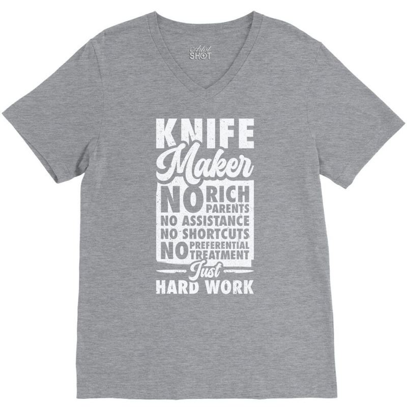 Knifemaking Knife Making Bladesmith Smithing Knife V-Neck Tee by abadchzoumae | Artistshot