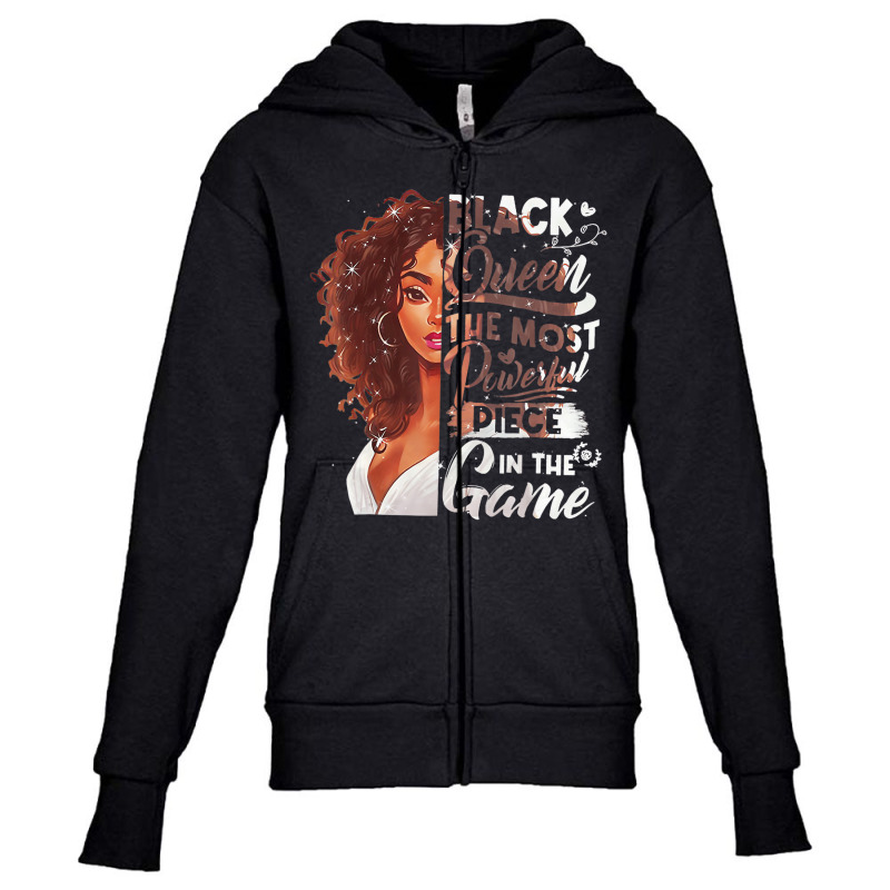 Black Queen The Most Powerful Piece In Game Histor Youth Zipper Hoodie | Artistshot