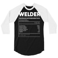 Welding Nutritkon Facts Welder Metalsmith Blue 3/4 Sleeve Shirt | Artistshot