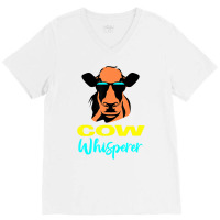 Cow Whisperer Gifts Farm Lovers Farmer Animal Cow V-neck Tee | Artistshot