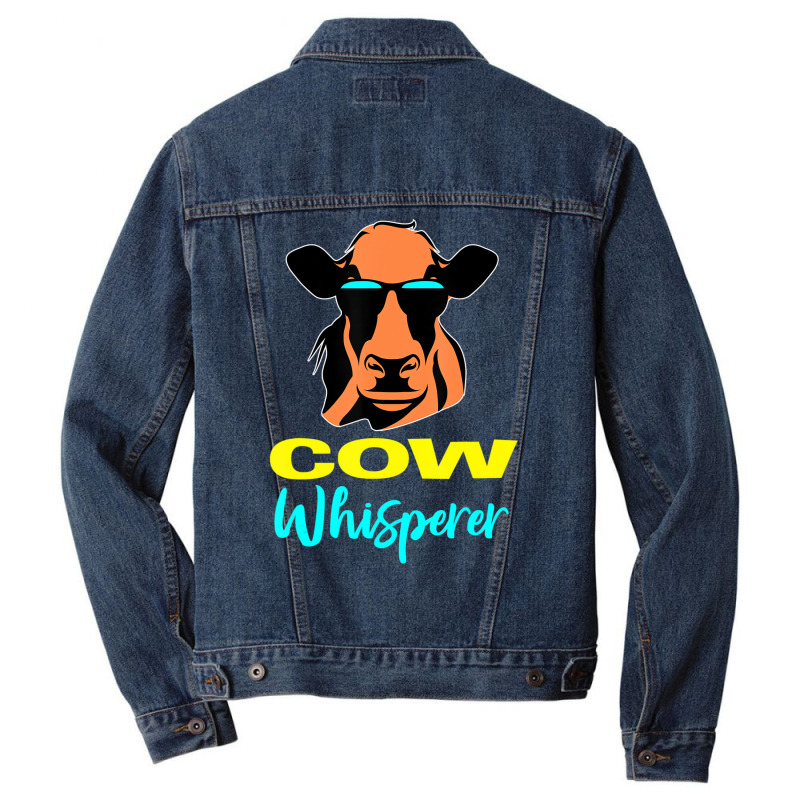 Cow Whisperer Gifts Farm Lovers Farmer Animal Cow Men Denim Jacket | Artistshot