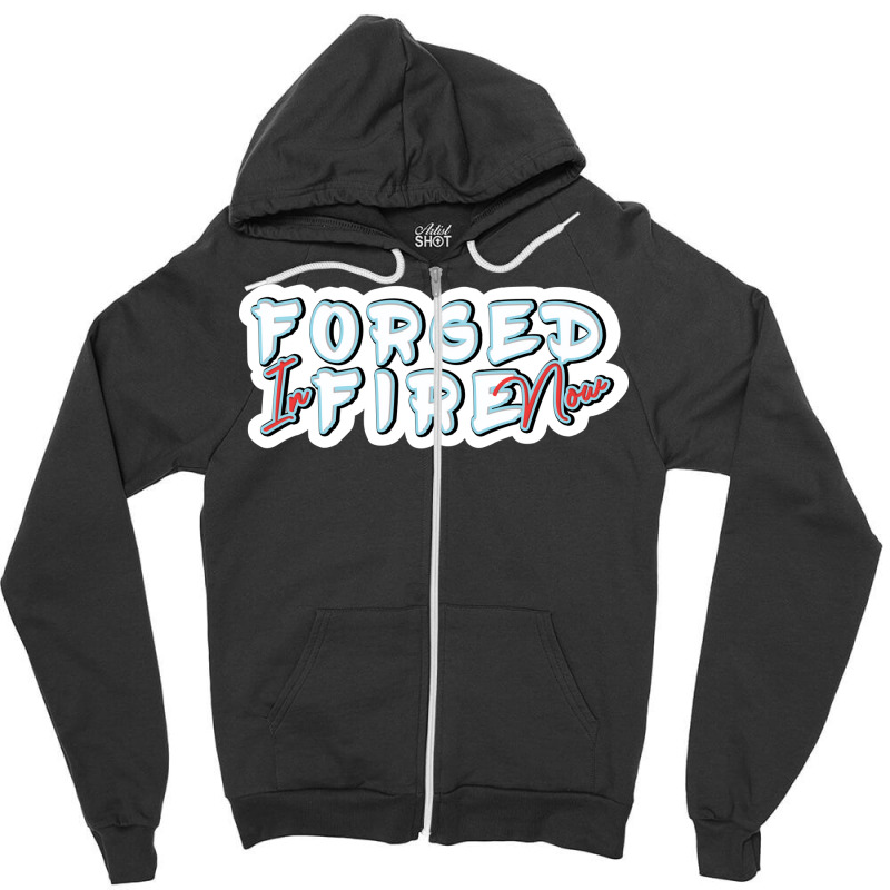 Forged In Fire Now Lettering Red Zipper Hoodie by kauicaosja2 | Artistshot