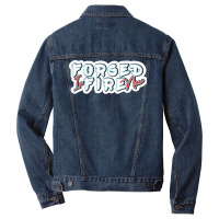 Forged In Fire Now Lettering Red Men Denim Jacket | Artistshot