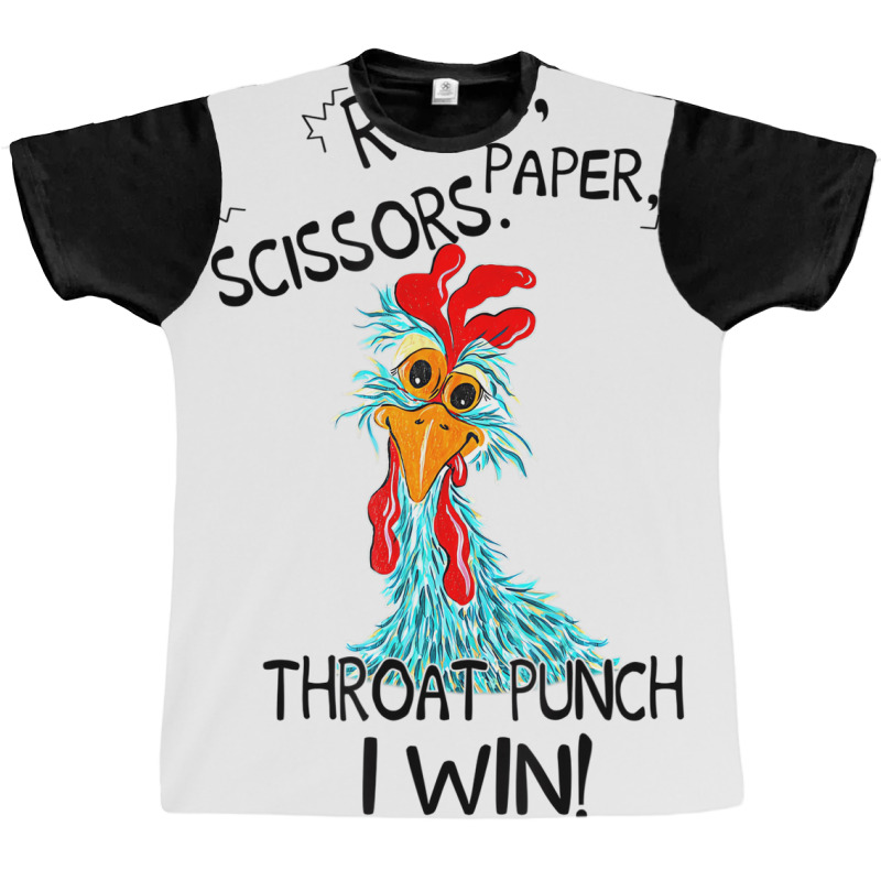 Rooster Chicken Rock Paper Scissors Throat Punch I Graphic T-shirt | Artistshot