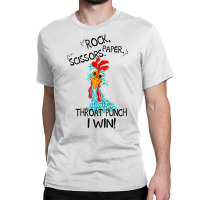 Rooster Chicken Rock Paper Scissors Throat Punch I Classic T-shirt | Artistshot