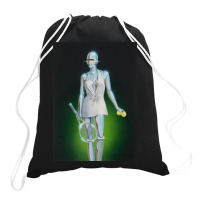 Tennis Robot Art Drawstring Bags | Artistshot