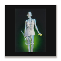 Tennis Robot Art Metal Print Square | Artistshot