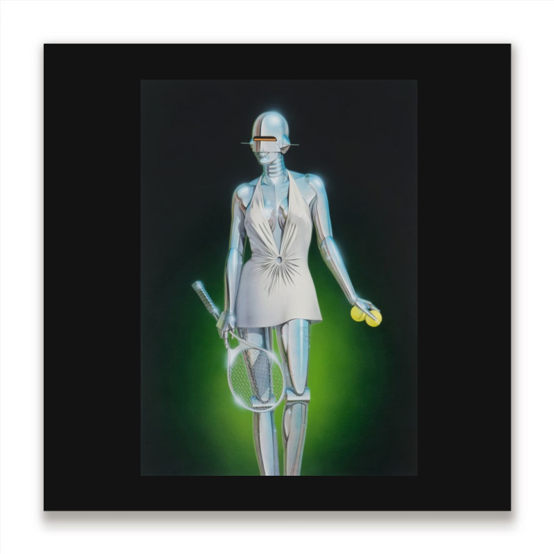 Tennis Robot Art Metal Print Square | Artistshot