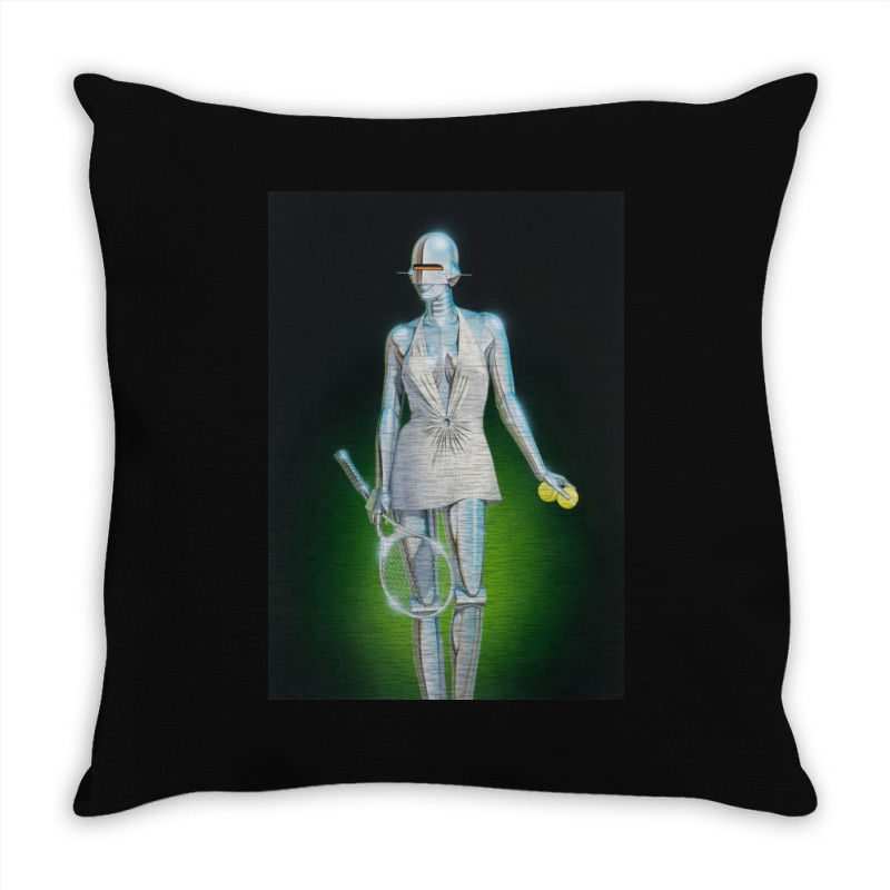 Tennis Robot Art Throw Pillow | Artistshot