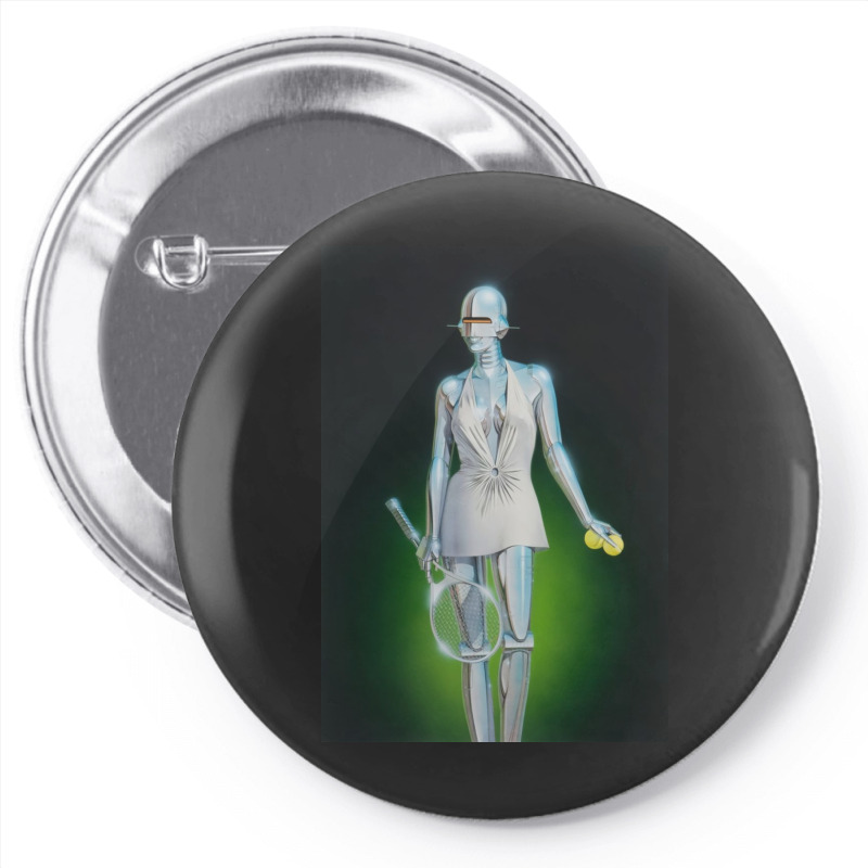 Tennis Robot Art Pin-back Button | Artistshot