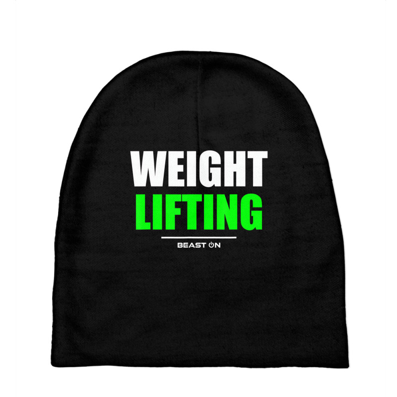 Weight Lifting Gym Fitness Workout Bodybuilding Gr Baby Beanies | Artistshot