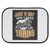 Just A Boy Who Loves Trains For Boys Rear Car Mat | Artistshot