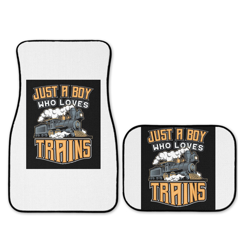 Just A Boy Who Loves Trains For Boys Full Set Car Mats | Artistshot