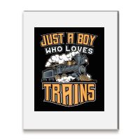 Just A Boy Who Loves Trains For Boys Metal Print Vertical | Artistshot