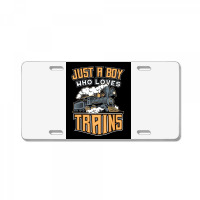 Just A Boy Who Loves Trains For Boys License Plate | Artistshot