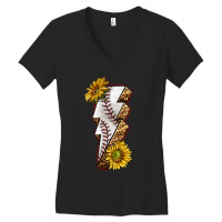 Sport Baseball  Lightning Bolt Women's V-neck T-shirt | Artistshot