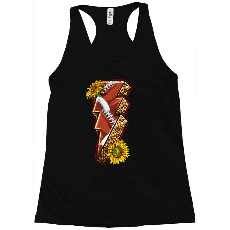 Sport Football  Lightning Bolt Racerback Tank by enoddigitalart@gmail.com | Artistshot