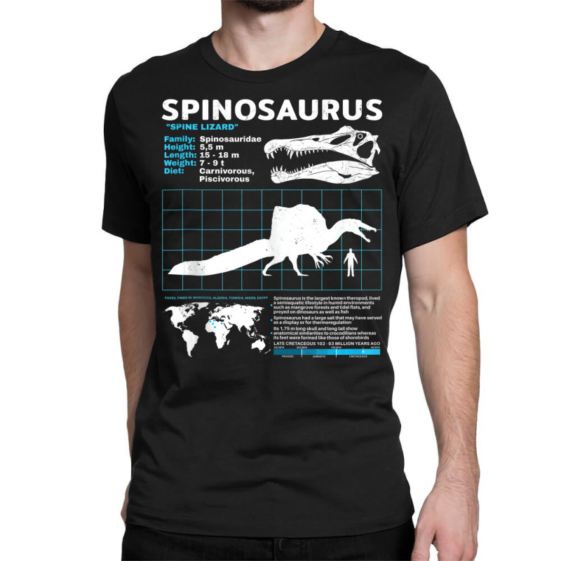 Spinosaurus Fact Sheet Dinosaur Facts Tank Top Classic T-shirt | Artistshot