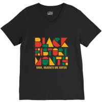 Geometric Black History Month V-neck Tee | Artistshot