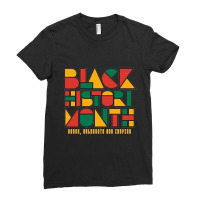 Geometric Black History Month Ladies Fitted T-shirt | Artistshot