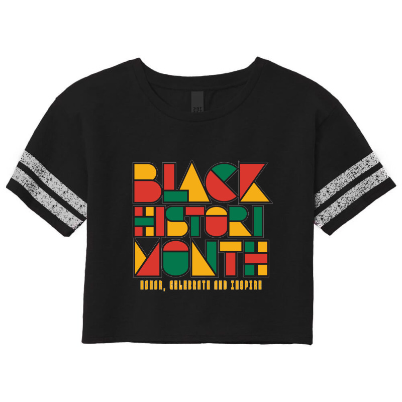 Geometric Black History Month Scorecard Crop Tee by koen | Artistshot