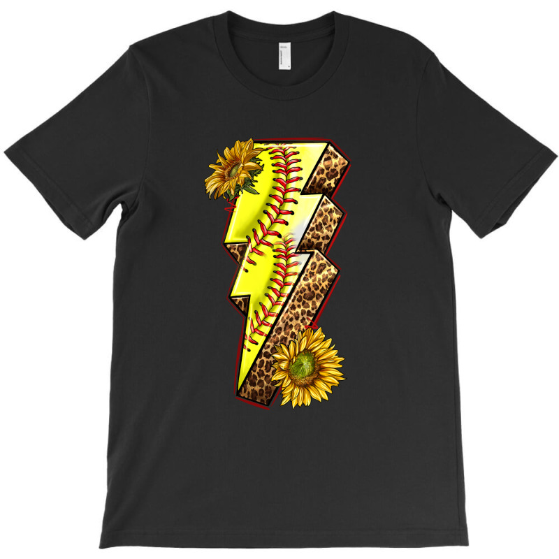 Sport Softball  Lightning Bolt T-Shirt by enoddigitalart@gmail.com | Artistshot