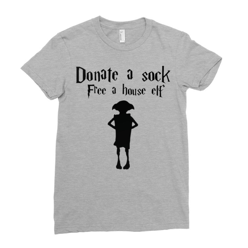 Donate A Sock Free A House Elf Ladies Fitted T-Shirt by kiilecarok | Artistshot