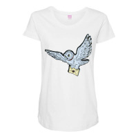 Flying Magical Owl Maternity Scoop Neck T-shirt | Artistshot