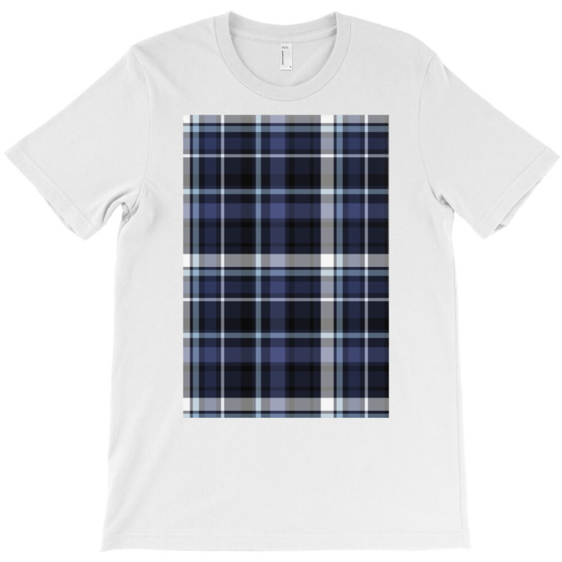 Blue And Grey Checks T-Shirt by heathybatevam | Artistshot