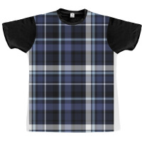 Blue And Grey Checks Graphic T-shirt | Artistshot