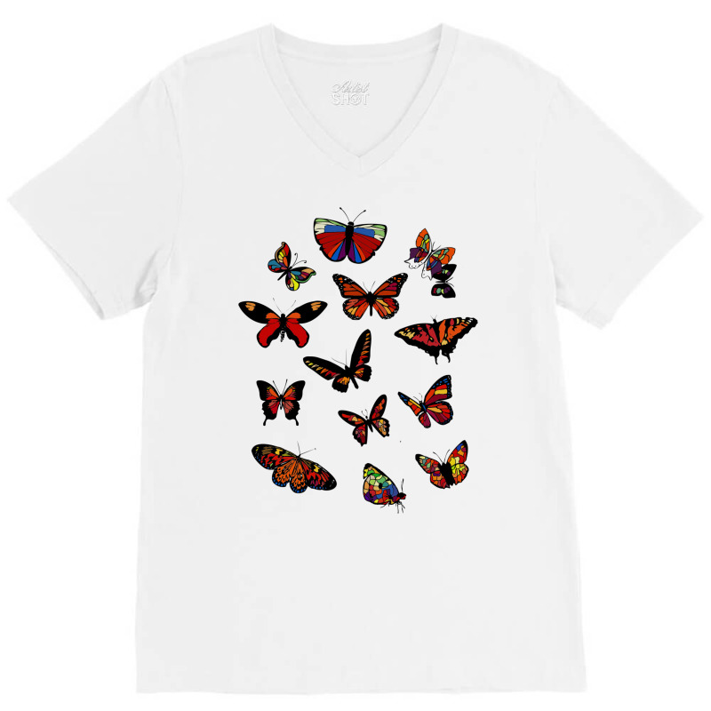 Butterflies Model. V-neck Tee | Artistshot